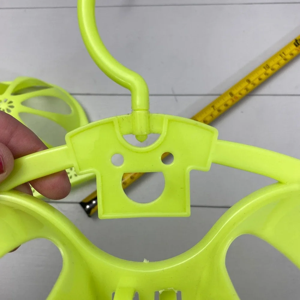 Unbranded Bra Drying Hanger Set 2 Neon Yellow Lingerie Shape Protector OS